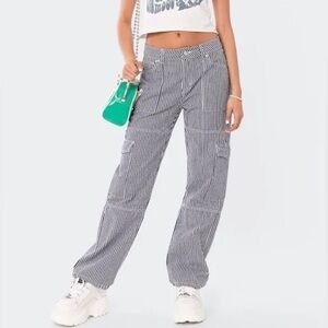 NWT edikted striped cargo pants size small